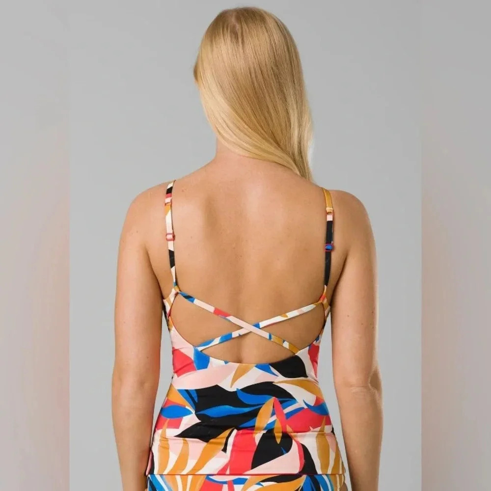 Prana Jess Reversible Tankini & Gemma Reversible Bottoms, tropics - Picture 5 of 16